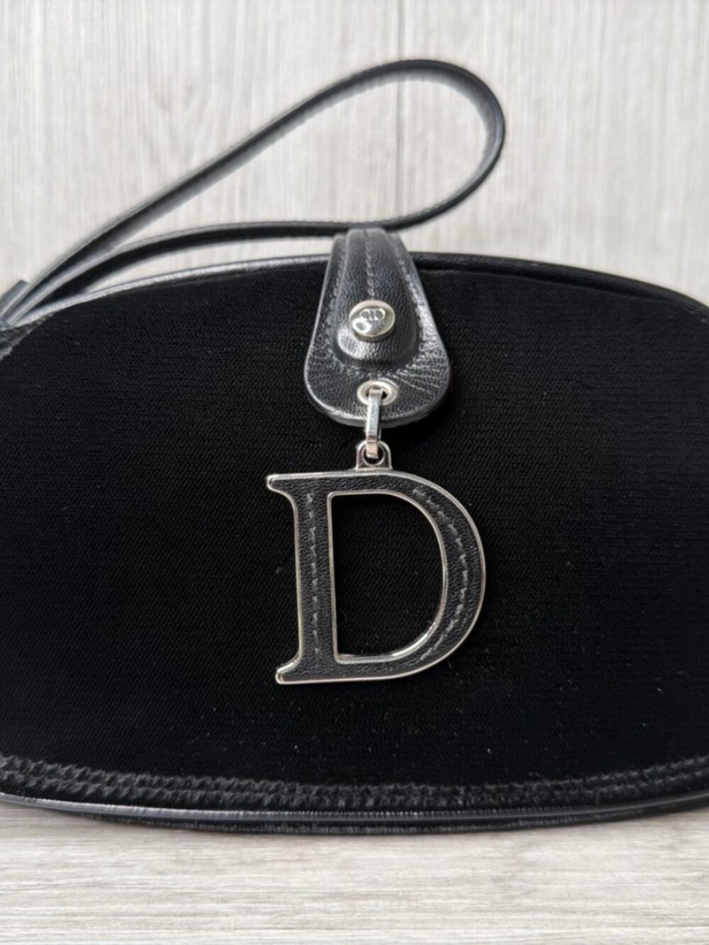 Christian Dior Velvet D Charm Clutch * Authentic *